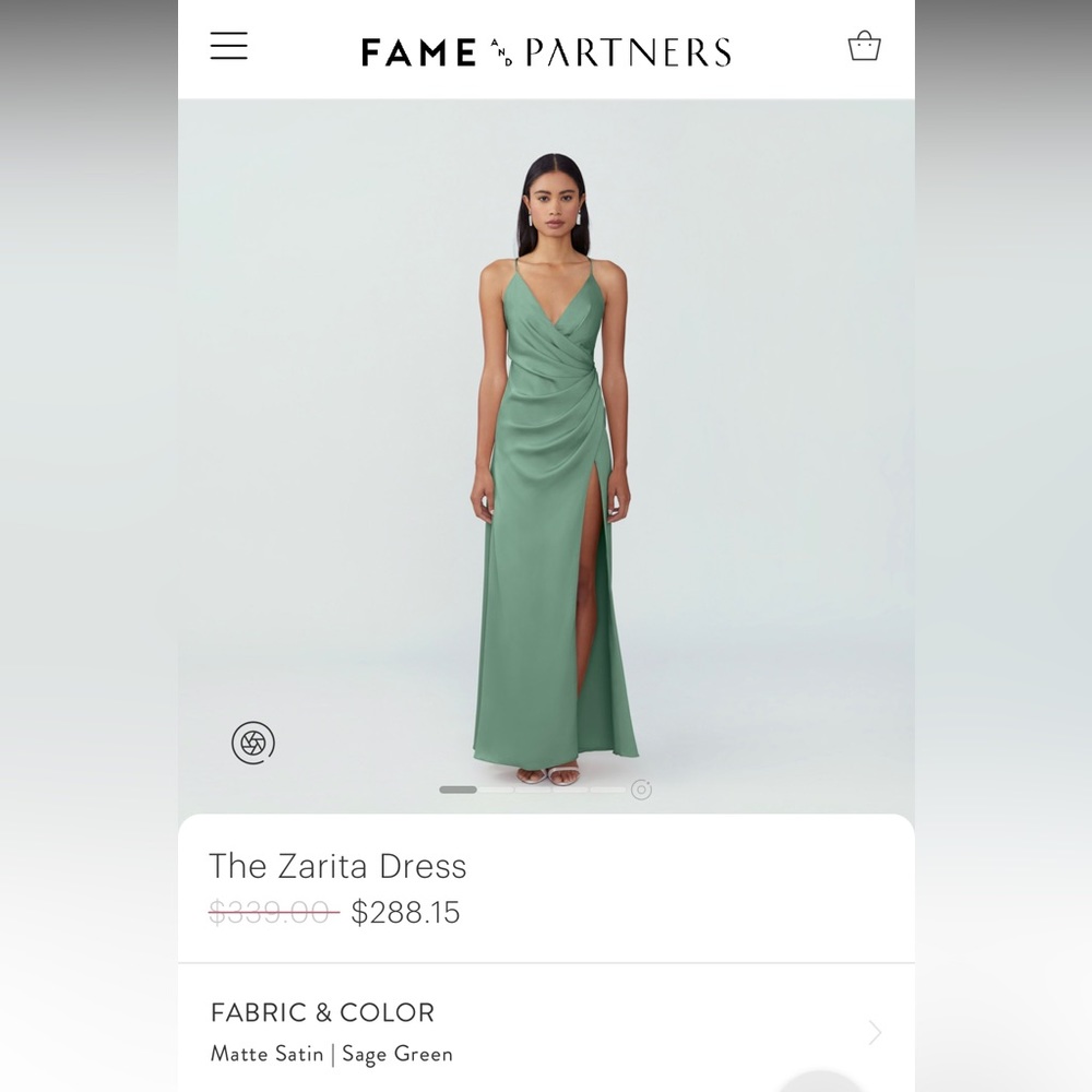 Fame and Partners Zarita Dress Sage Green